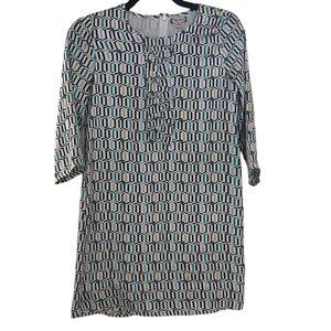 Girl's Ruby & Bloom White Geometric Lined Sheath‎ Dress Size 14